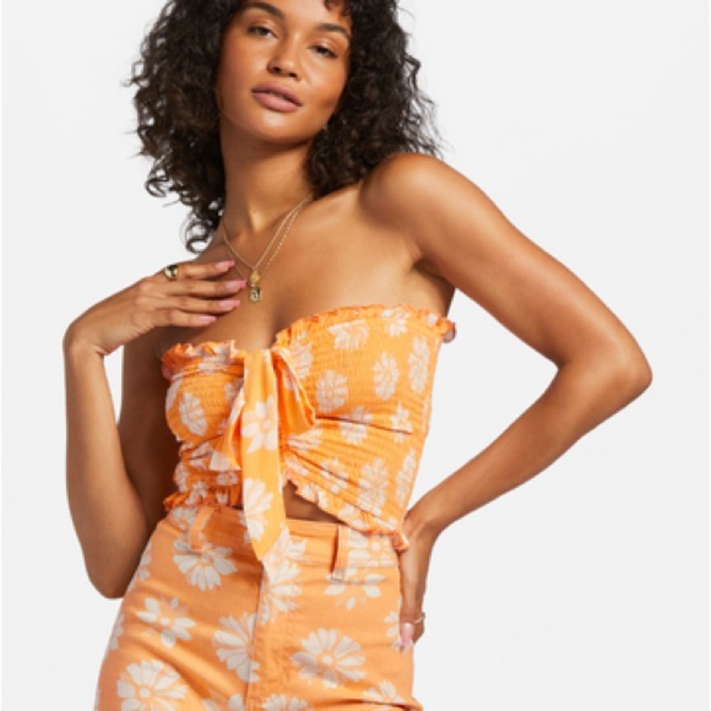 BILLABONG STRAPLESS CROP TOP - Picture 4 of 8